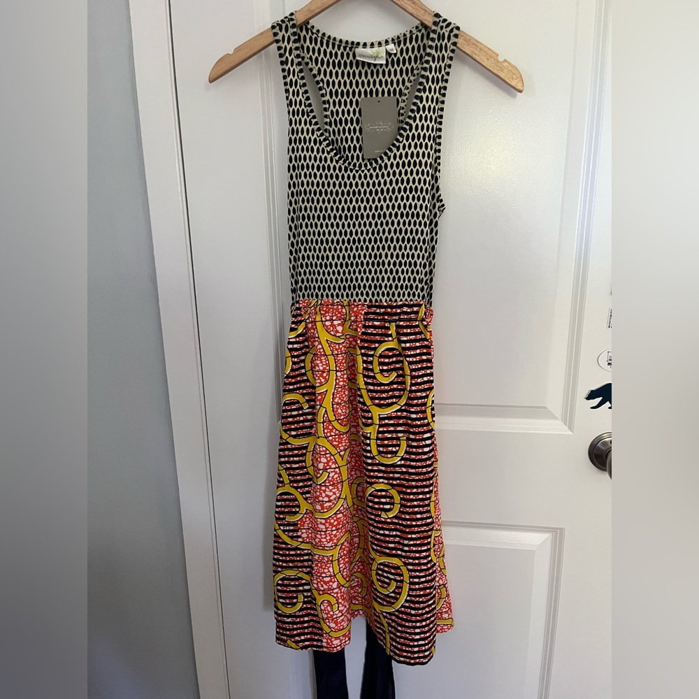 Anthropologie Black and Multicolor Dress